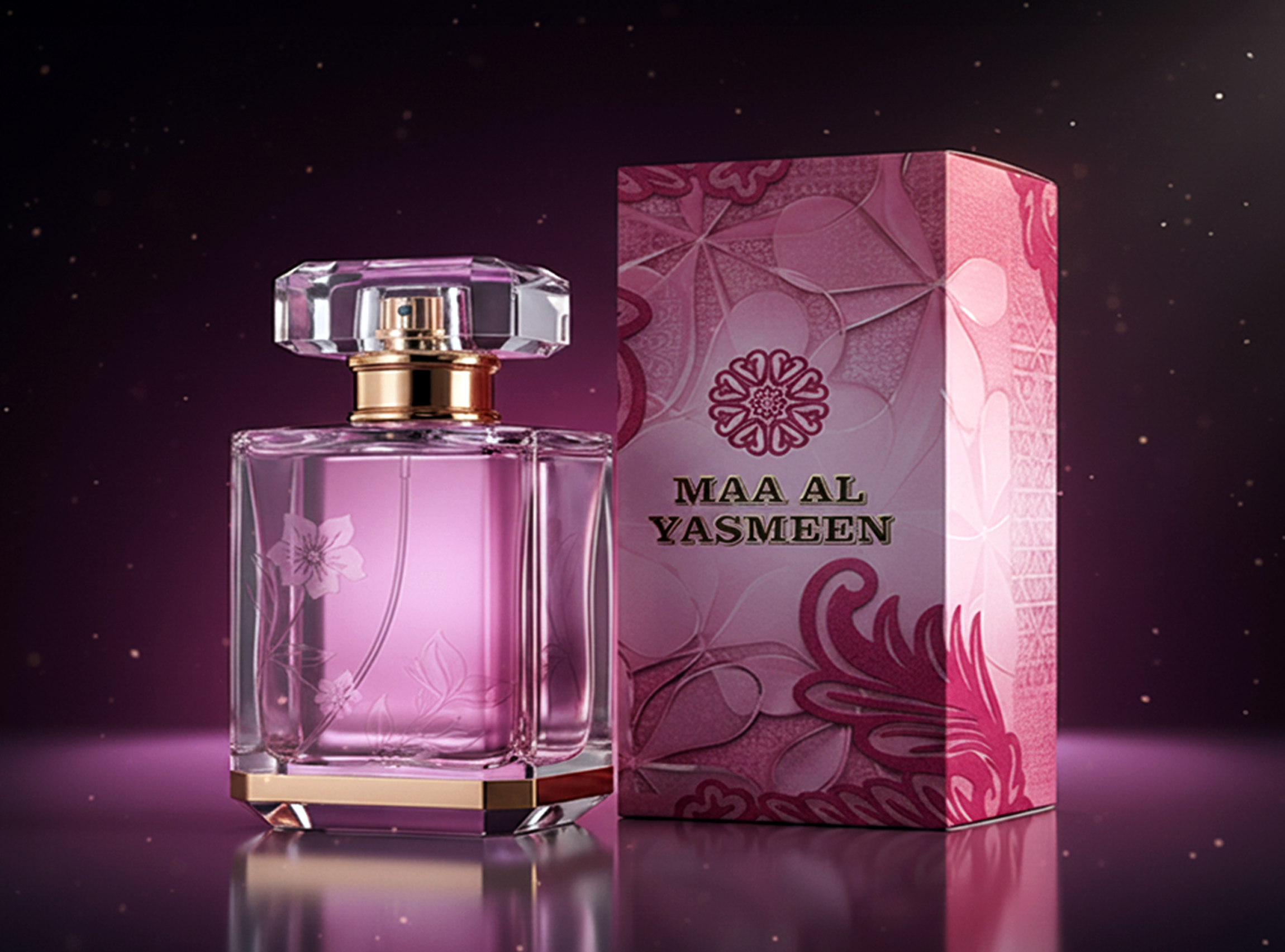 perfume bottle label and luxury packaging design created by SMArts Graphics Pune