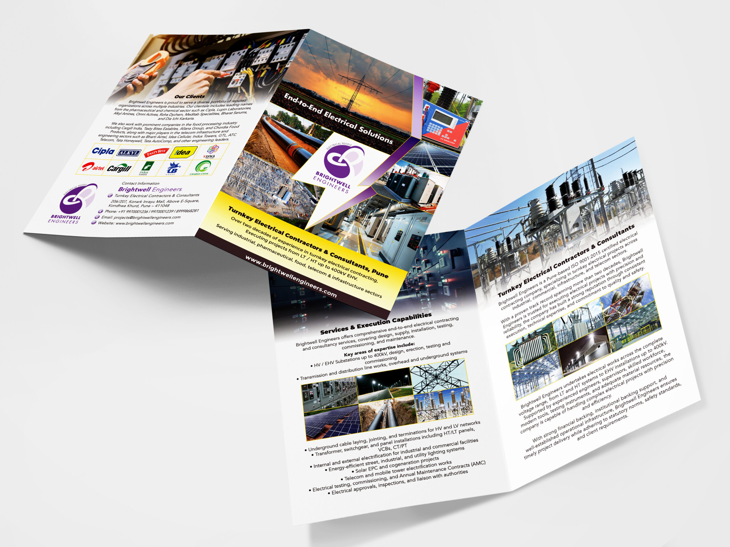 modern company profile design for Brightwell company