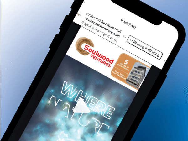 social media graphic featuring conceptual visual communication through video