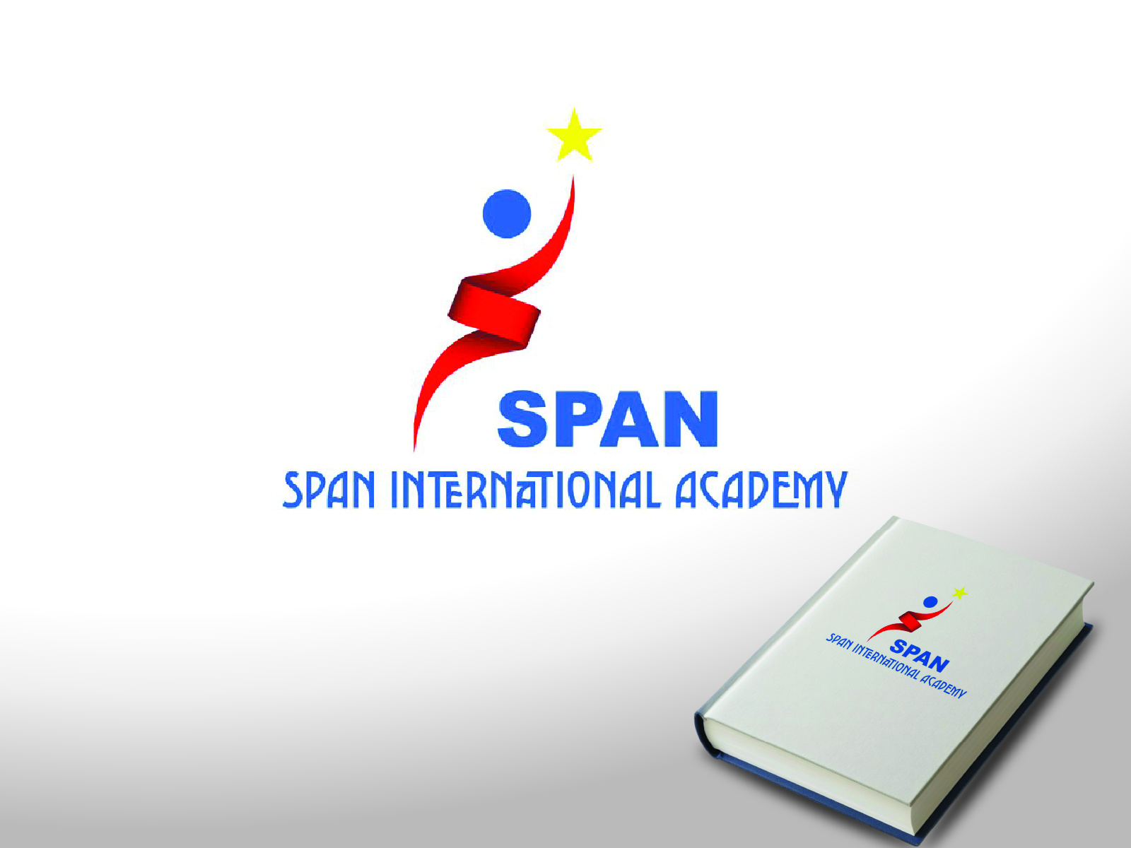 Global star dynamic motion vector graphic in red and blue for multinational corporate agency Span International.
