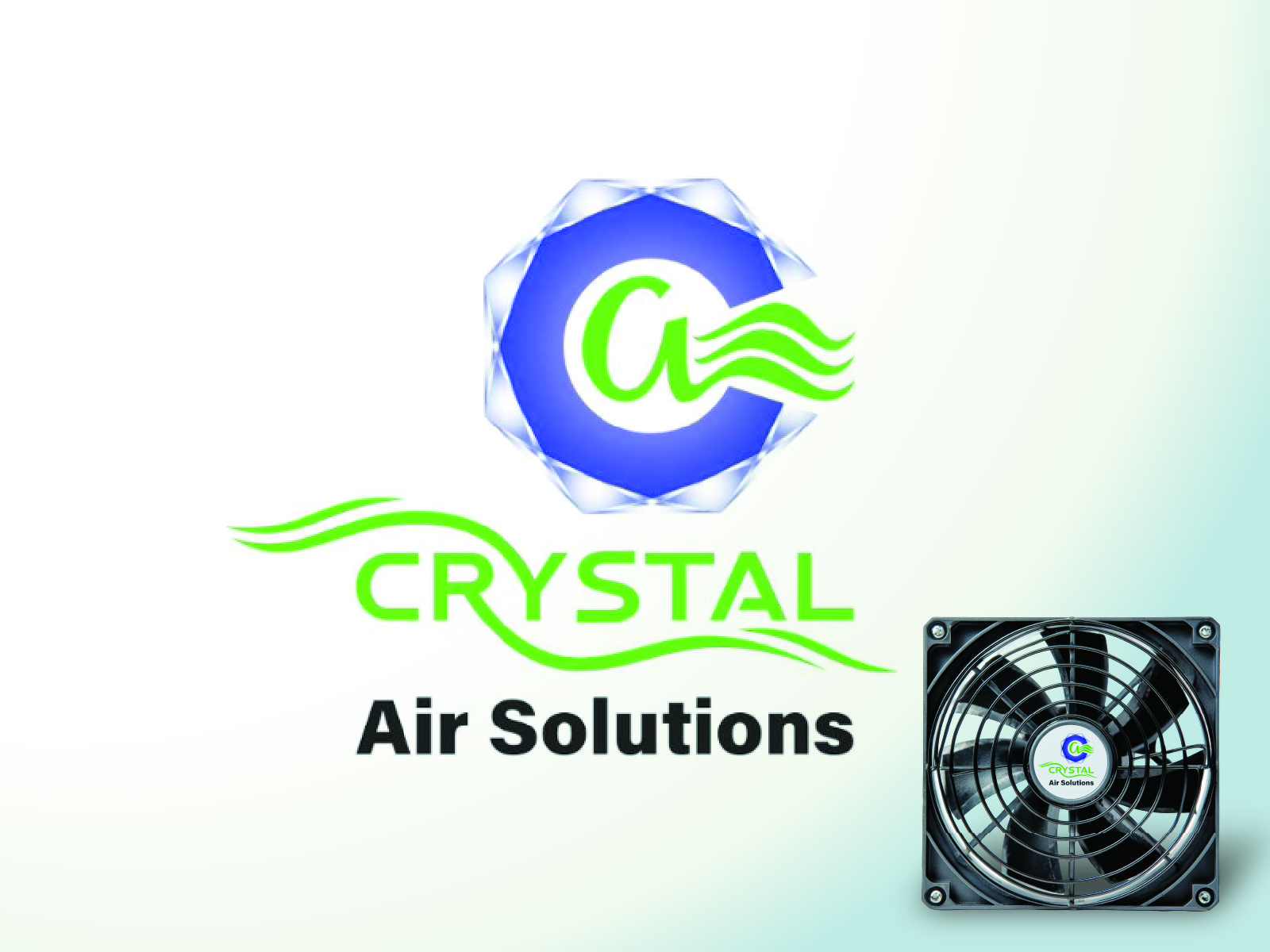 Industrial HVAC engineering and environmental systems identity optimized for high visibility on equipment chassis and mechanical documentation sheets.