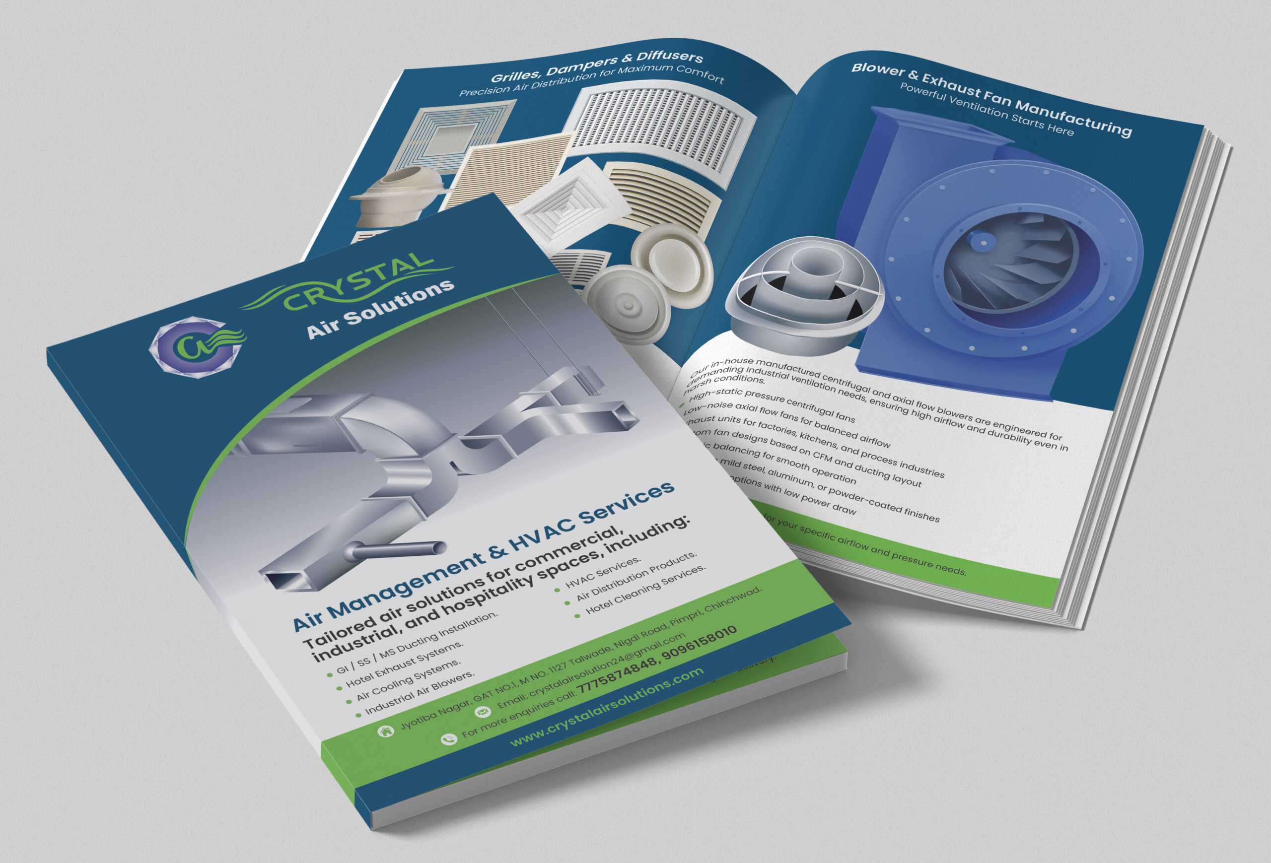modern corporate brochure design for Crystal company