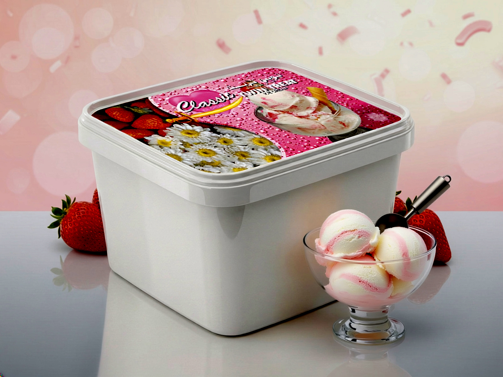 ice cream tub packaging and food label design created by SMArts Graphics Pune