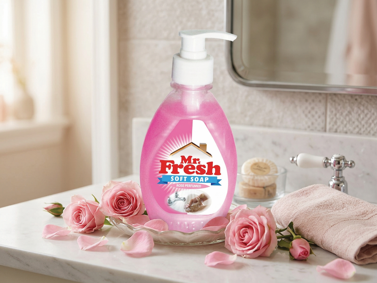 liquid soap bottle packaging and label design created by SMArts Graphics Pune