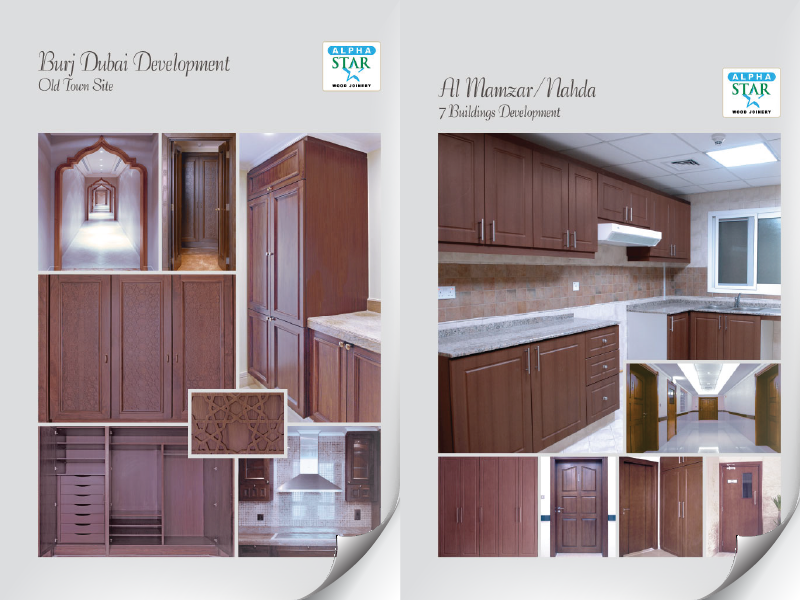 Interior design brochure featuring residential project work