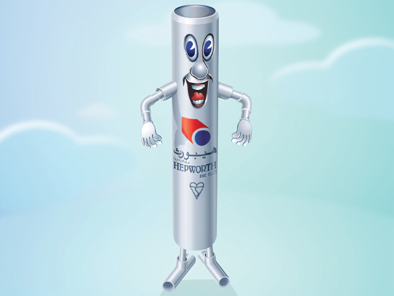 Cartoon mascot character designed for business branding