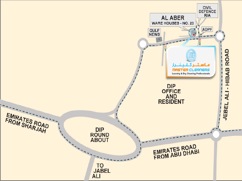 Route map illustration showing directions and landmarks