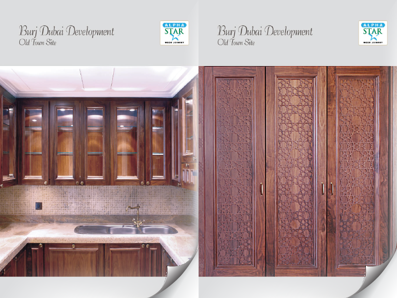 Custom wardrobe design brochure with project visuals