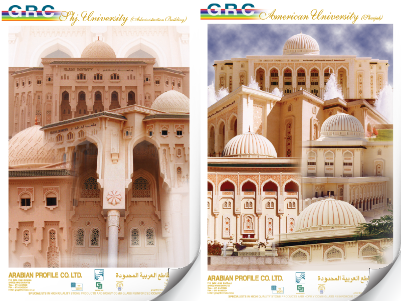 Heritage building brochure with architectural photography