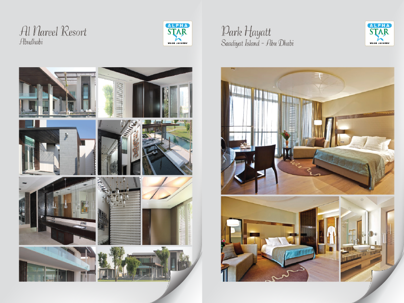 Luxury interior brochure showcasing modern living spaces