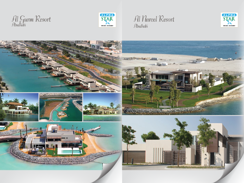 Luxury resort brochure featuring hospitality architecture