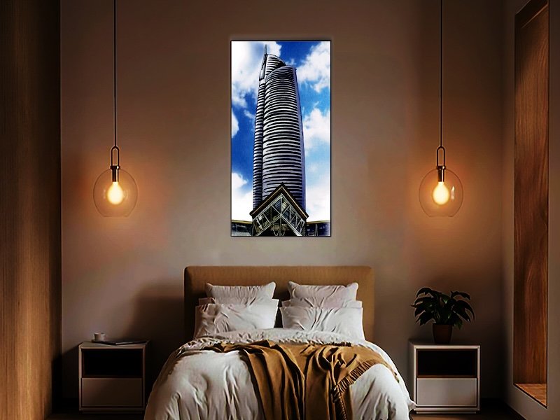hand drawn AXA Tower Singapore architectural rendering