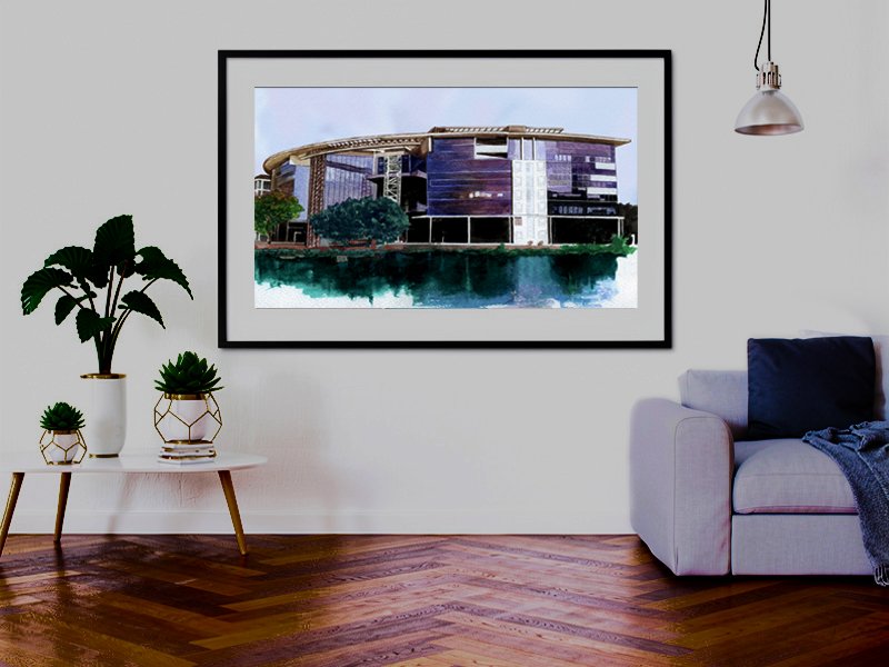 hand drawn Grant Thornton INDUS office architectural rendering