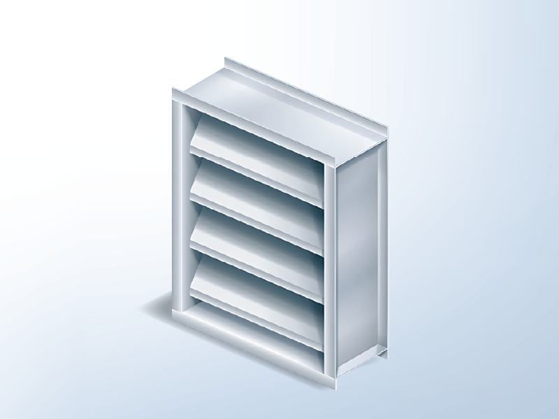 Air louver product vector illustration for ventilation systems
