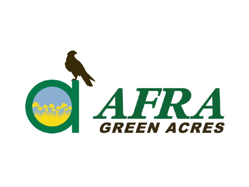 real estate land development logo design for Afra Green Acres