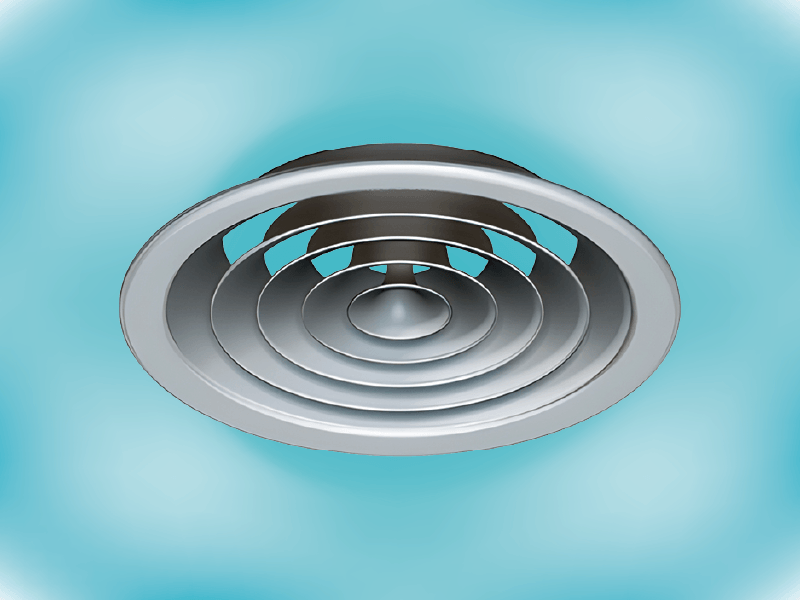 Circular air diffuser technical artwork