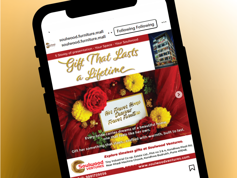 Wedding season promotional social media post featuring colorful campaign graphics