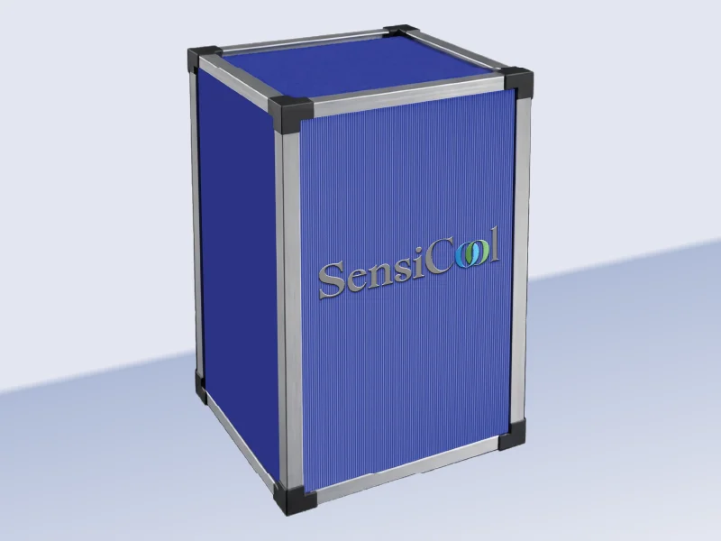 Industrial equipment enclosure visualized for marketing use