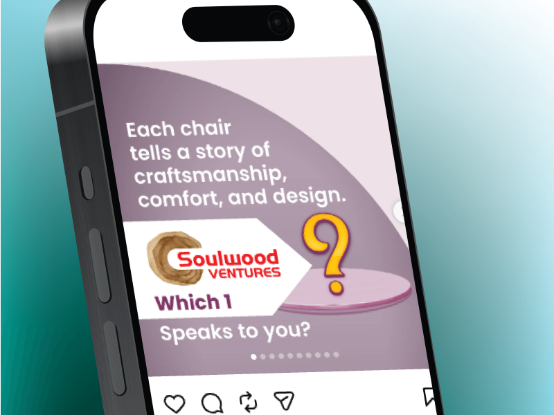 Carousel Promotional social media post displayed on smartphone