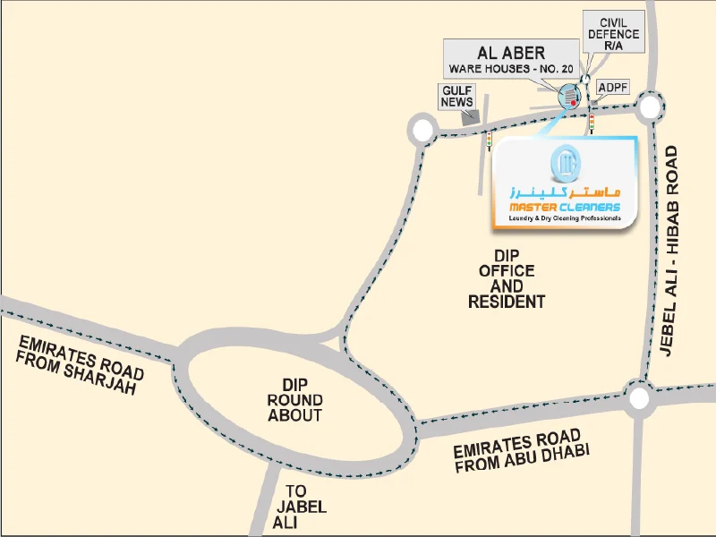 Route map illustration showing directions and landmarks