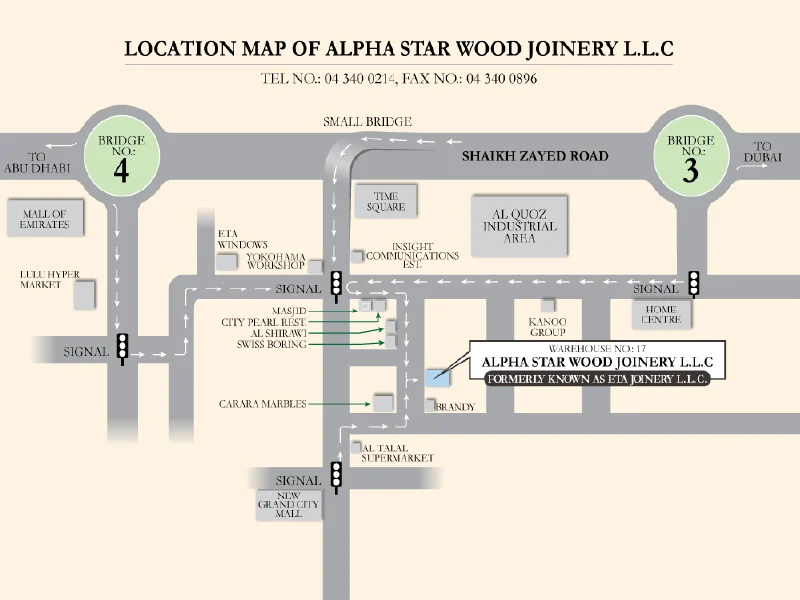 Business location map designed in vector format