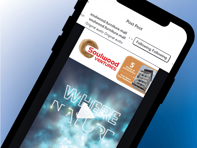 social media graphic featuring conceptual visual communication through video