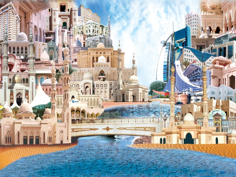 Architectural artwork enhanced for commercial presentation purposes
