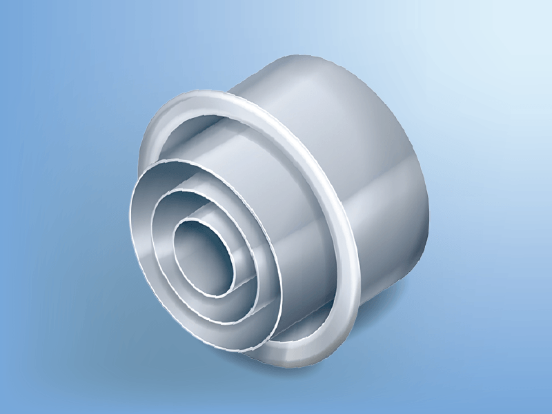 Duct coupling component vector illustration