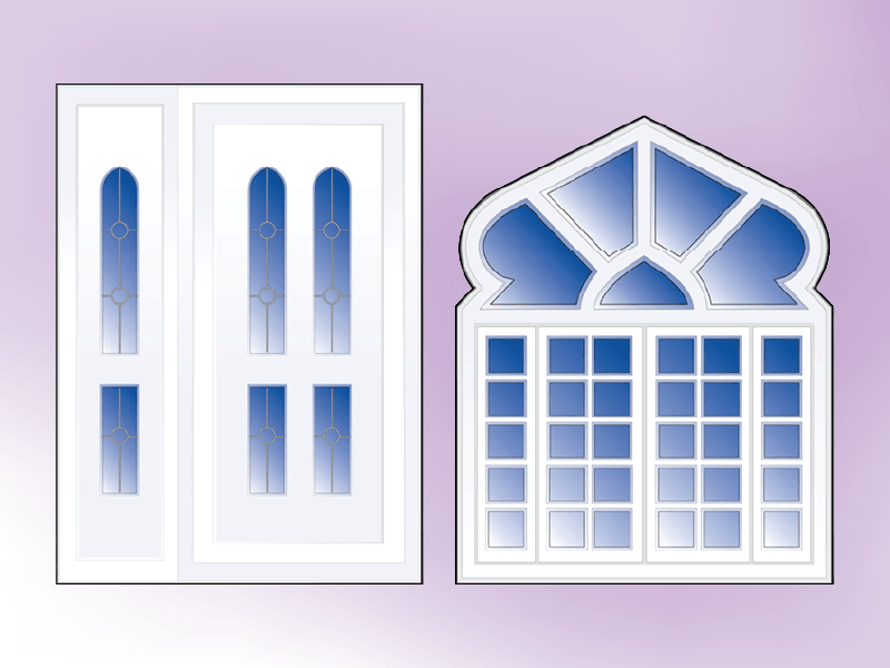 Energy-efficient window system vector artwork