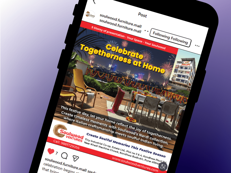 Promotional social media post displayed on smartphone mockup