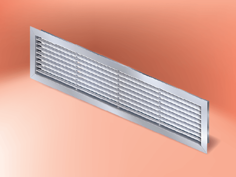 Linear air grille vector artwork for airflow systems