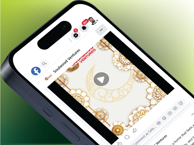 Decorative festive greeting post designed for social media marketing campaigns