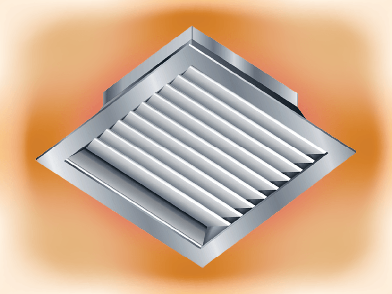 Square ceiling diffuser vector illustration