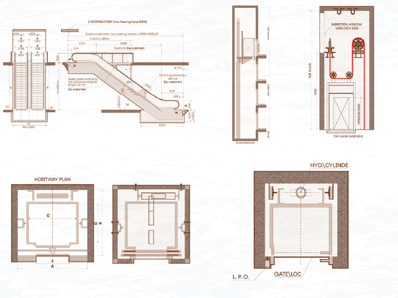 Construction detailing and sectional engineering drawings