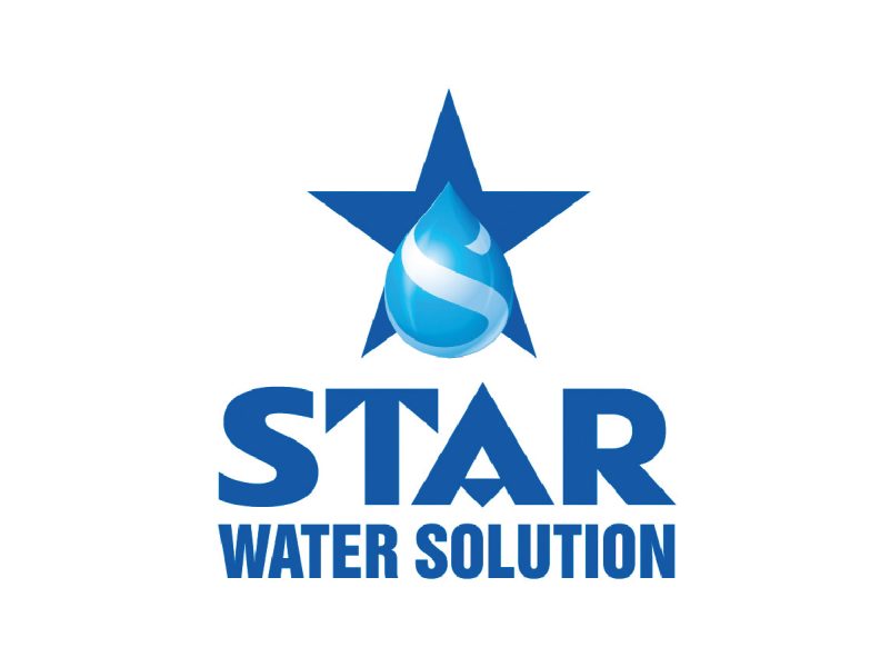 water treatment company logo design for Star Water Solution
